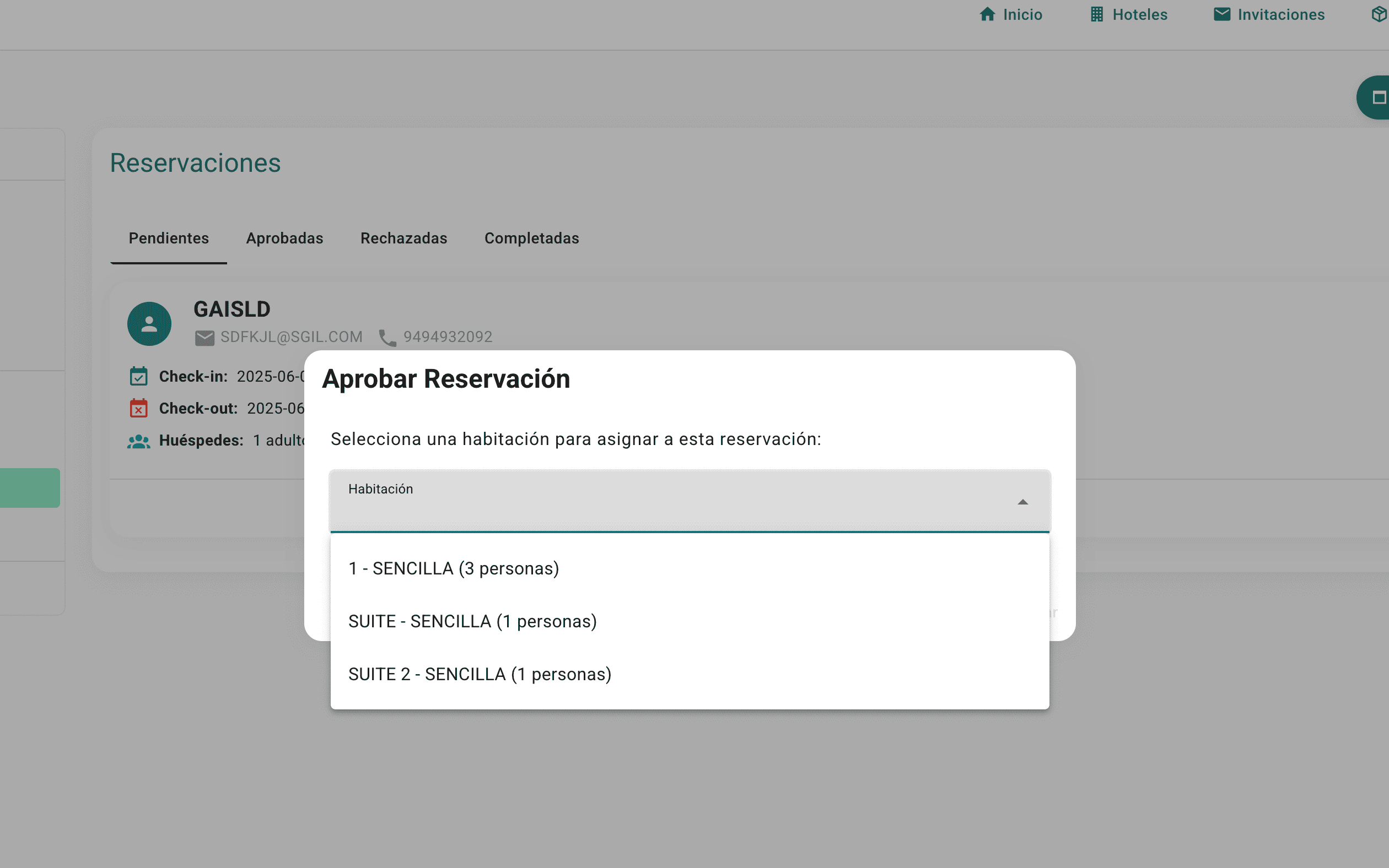 Sistema de Reservas